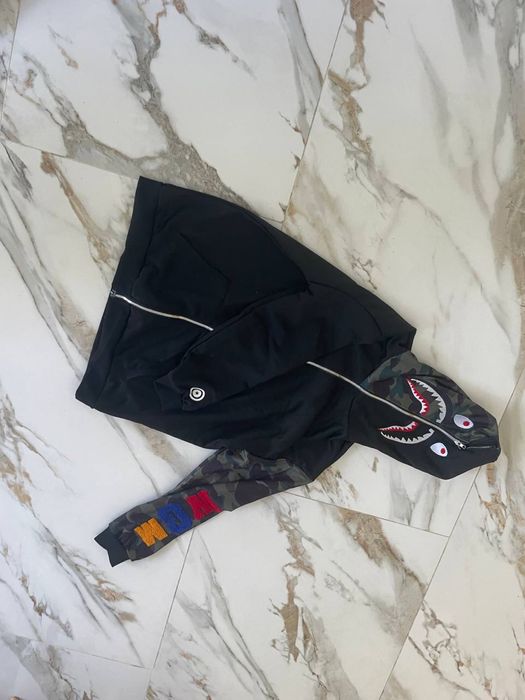 BAPE Чорна ZIP-кофта з капішоном