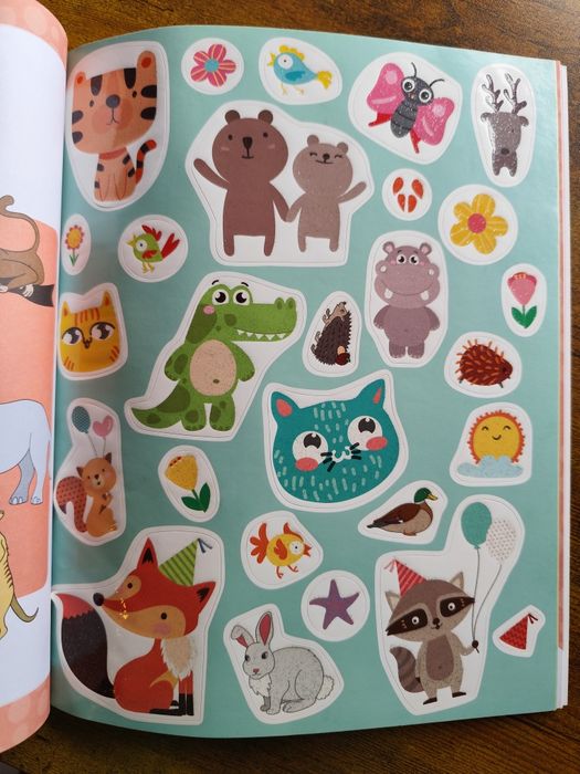 Livro de atividades novo "Quebra-cabeças: Animais" com autocolantes