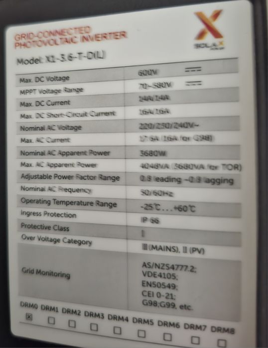 Inversor On-Grid Solax X1-3.6T
