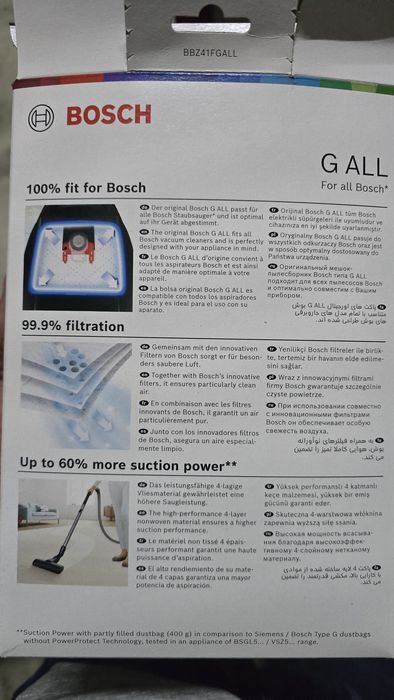 VENDO Sacos de Aspirador Bosch G ALL