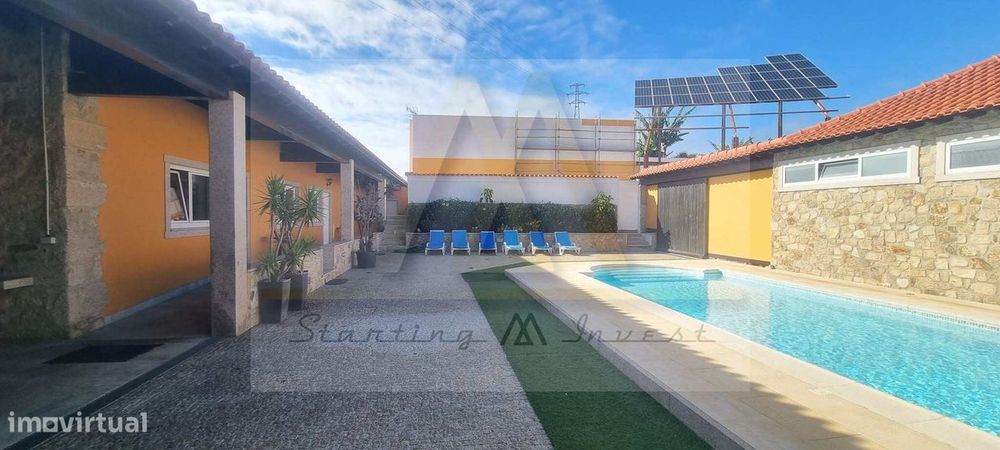 Moradia T3 mobilada com piscina. em Terroso - Póvoa de Varzim.