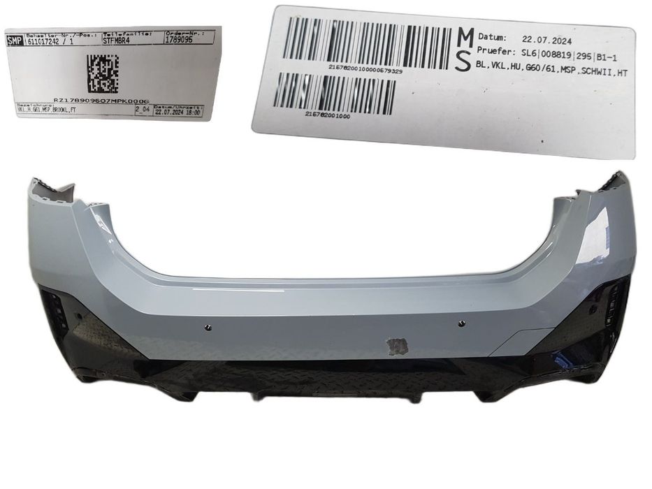BARDZO ŁADNY ZDERZAK SPOILER TYLNY TYŁ BMW 5 KOMBI M-PAKIET G61 23-25 8084715 6xPDC