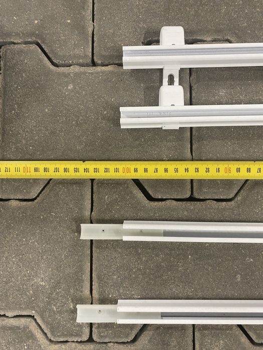 Karnisz szyna aluminiowa podwójna 2x1m DECORSYSTEM