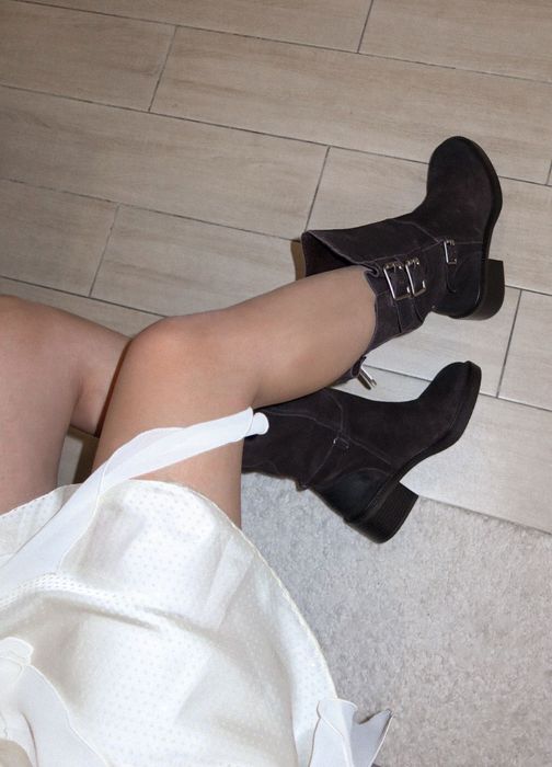 чоботи натуральний замш Zara, 36