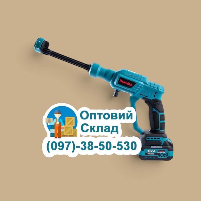 Безщіткова акумуляторна автомийка Makita DXR-928 BLUE (36V) Ручна АКБ мийка Макіта 40 БАР з 3 режимами