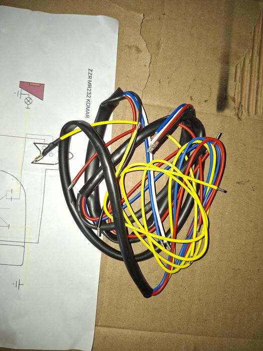 Nowa instalacja,wiazka elektryczna romet komar 232 pl Solidna