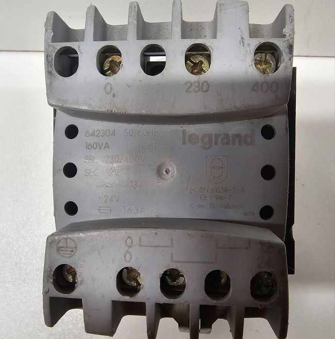 Transformator Legrand  12/24V 13/6.3A  230/400V