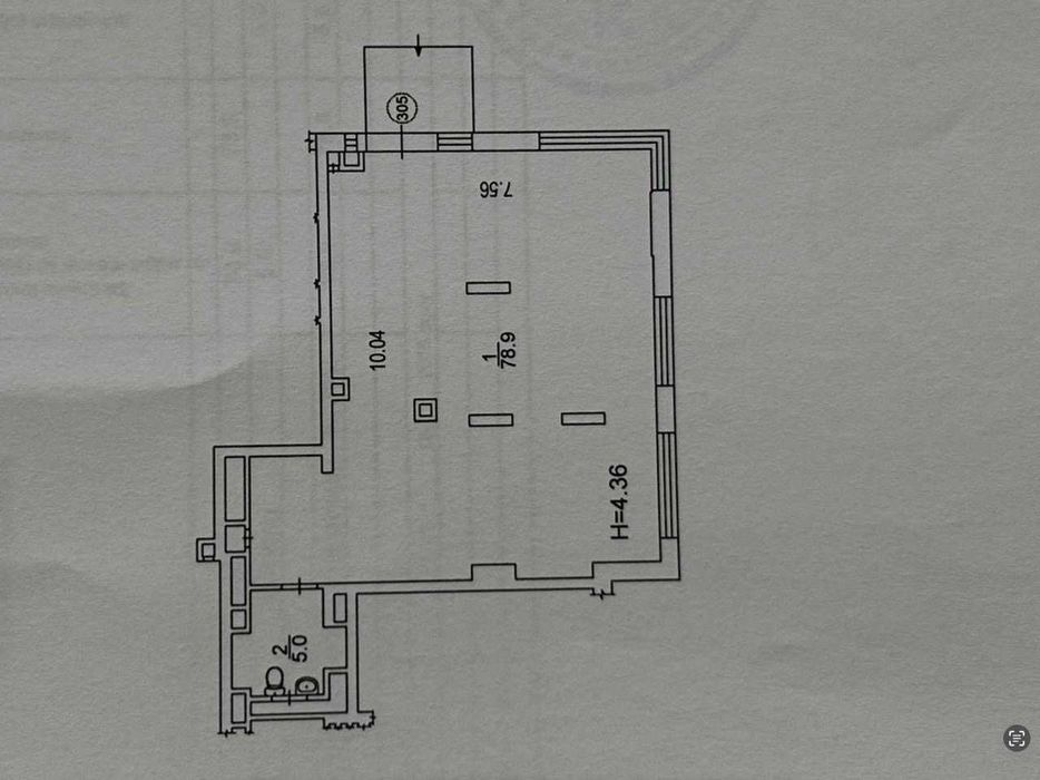 ЖК «Варшавський 2». Фасадне приміщення з ремонтом Open Space 71 м² - View 2