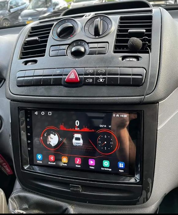 Rádio Android 14 com GPS Mercedes Classe B, Vito, Viano, Sprinter W906