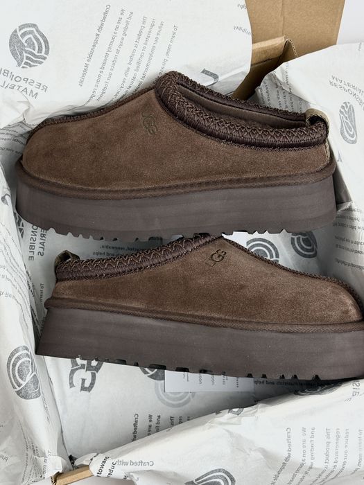 Уггі аг UGG tasman platform chocolate угі зимові на хутрі таз   Угі