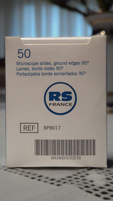 Caixas 50 Lâminas Microscópio RS France (Novas/Seladas)