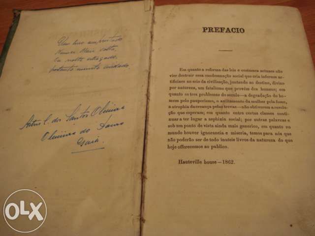 Livro antigo 1ª ediÇao vitor hugo - oa miseraveis  1863