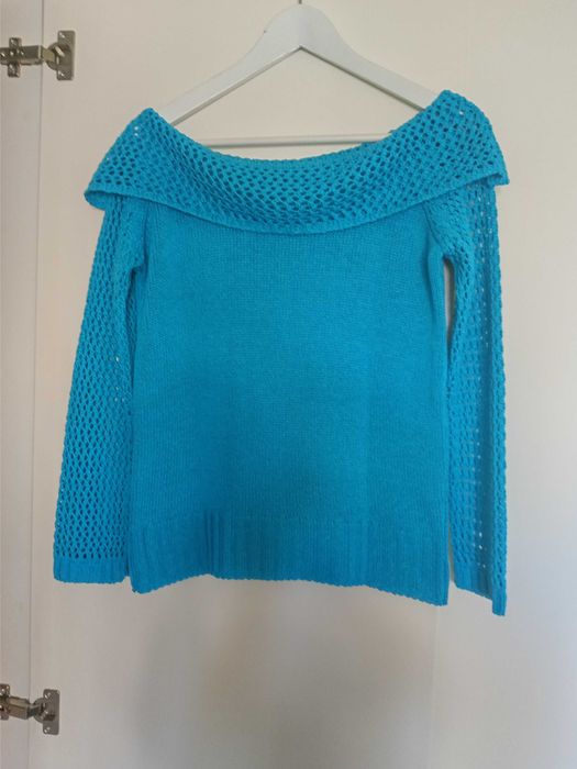 Camisola e cardigan tipo crochet
