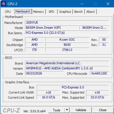 Motherboard B650M Jginyue Snow Dream AM5 DDR5