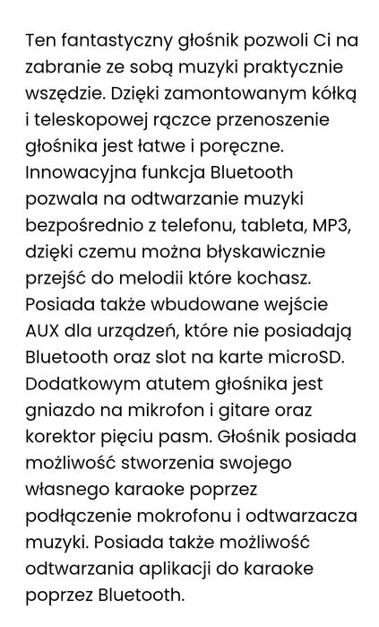 mobilny wzmacniacz  15watt
