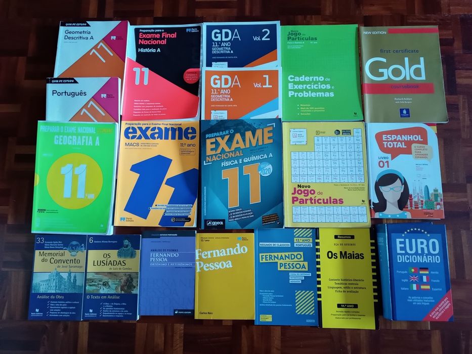 livros manuais cadernos atividades 10º 11º 12º todas as disciplinas