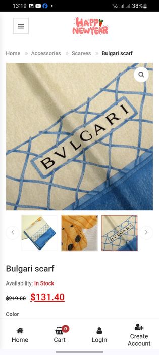 Платок Bvlgari  оригинал