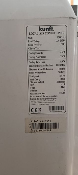 Ar condicionado portátil kunfit