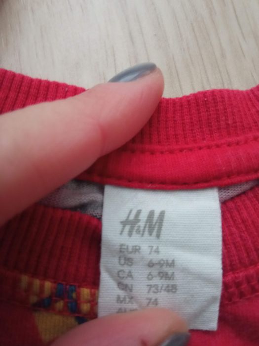 Piżamka świąteczna hm rozmiar 74