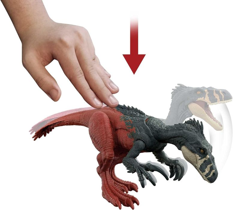 Jurassic World Megaraptor dinossauro articulado 33 cm NOVO ENVIO GRÁT