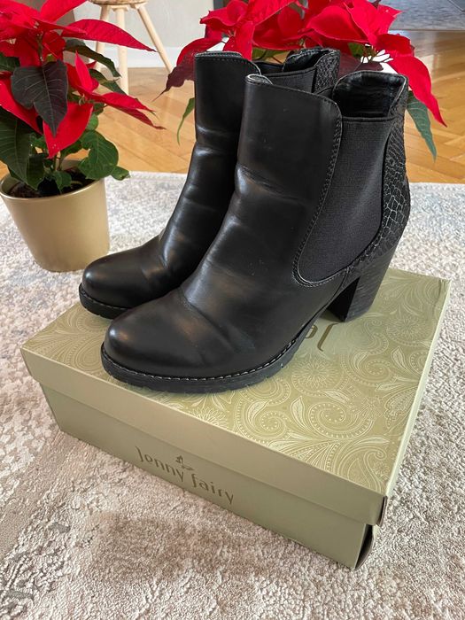 Damskie botki na obcasie # buty # Jenny Fairy # rozmiar 39
