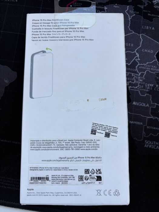 Оригінальний чохол Iphone 15 pro max FineWoven Case black