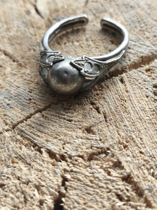 Pierścionek kula ,kulka ,sferyczny . Vintage