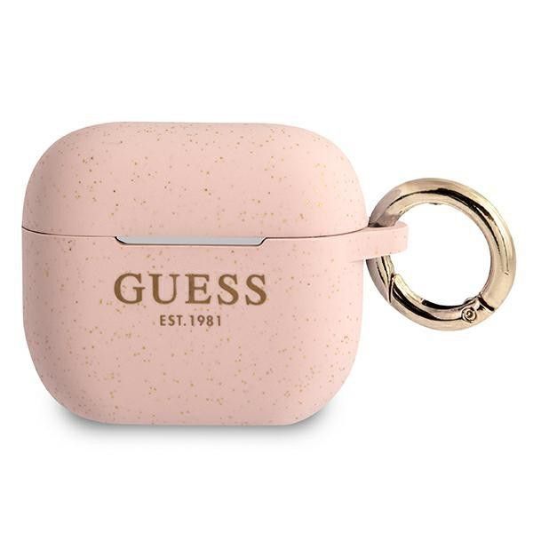 Etui Guess do Słuchawek Airpods 3 Silicone Glitter Pink
