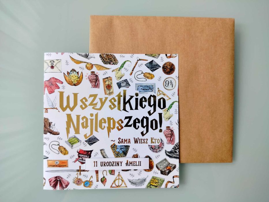 Kartka urodzinowa Harry Potter - 11 urodziny Amelii (nowa)
