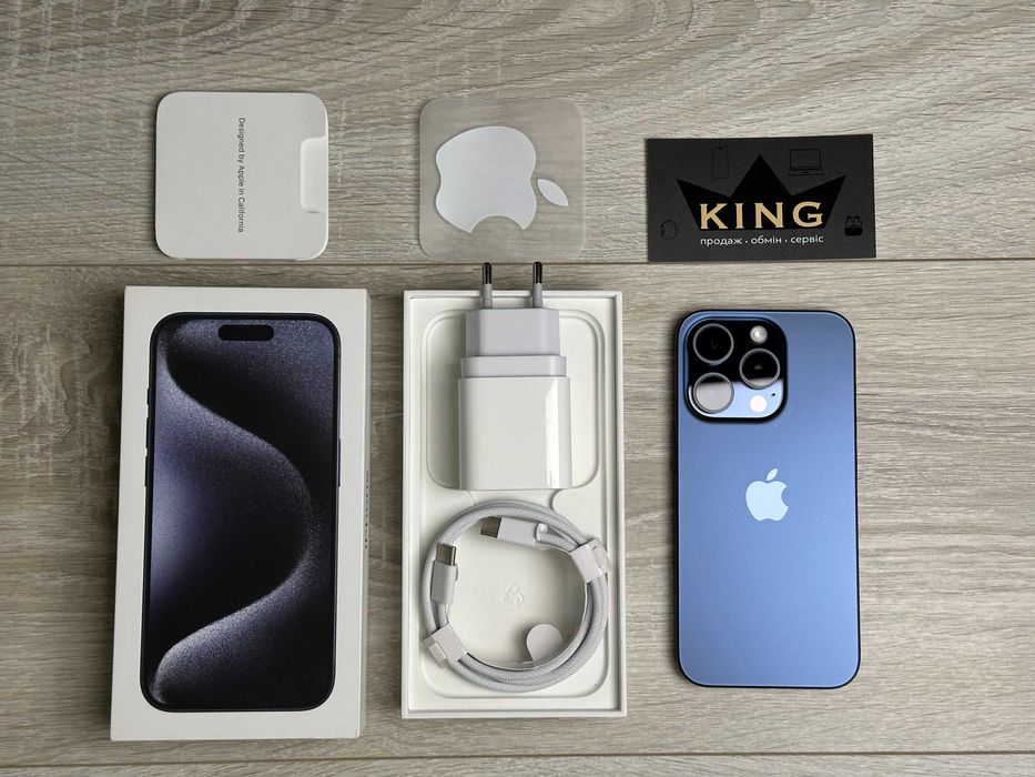 Apple iPhone 15 Pro - 256GB - Blue Titanium Neverlock ІДЕАЛ #123