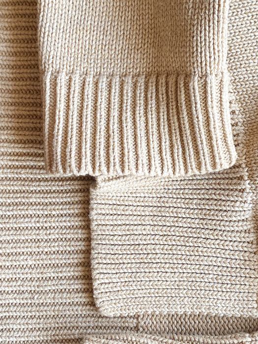 бежевий кардиган lauren ralph lauren зі шкіряною вставкою