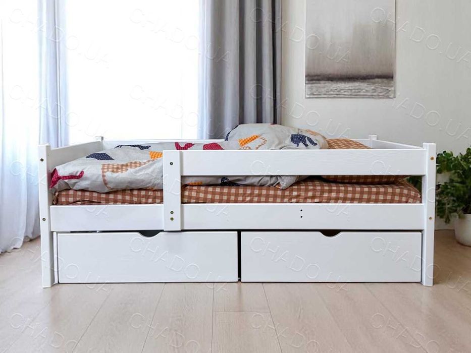 Дитяче ліжко з Матрацом з Матрацом 90x160 фарбоване дерево, кроватка