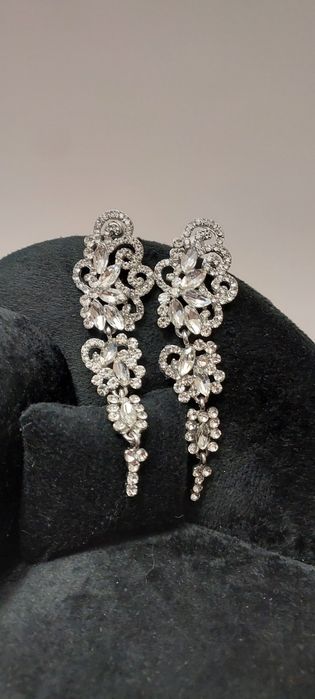 Przepiękne kolczyki cyrkonie ślubne