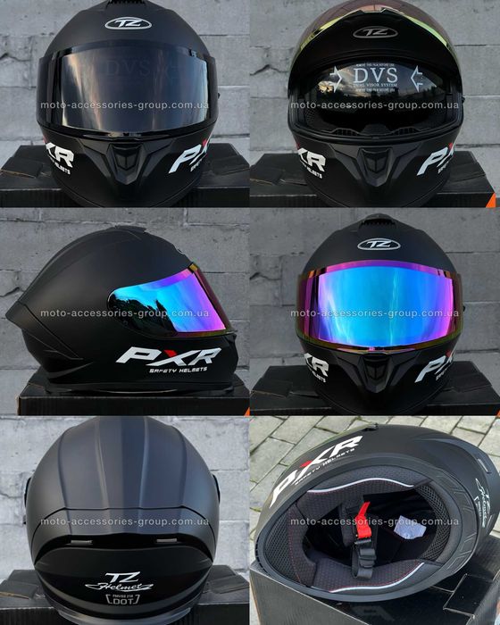 Мотошолом інтеграл TZ з вбудованими окулярами мото шлем интеграл