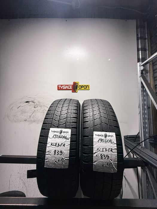 2x Kleber Transalp 2 195/60 R16C zimowe 6.5mm DOT 2916