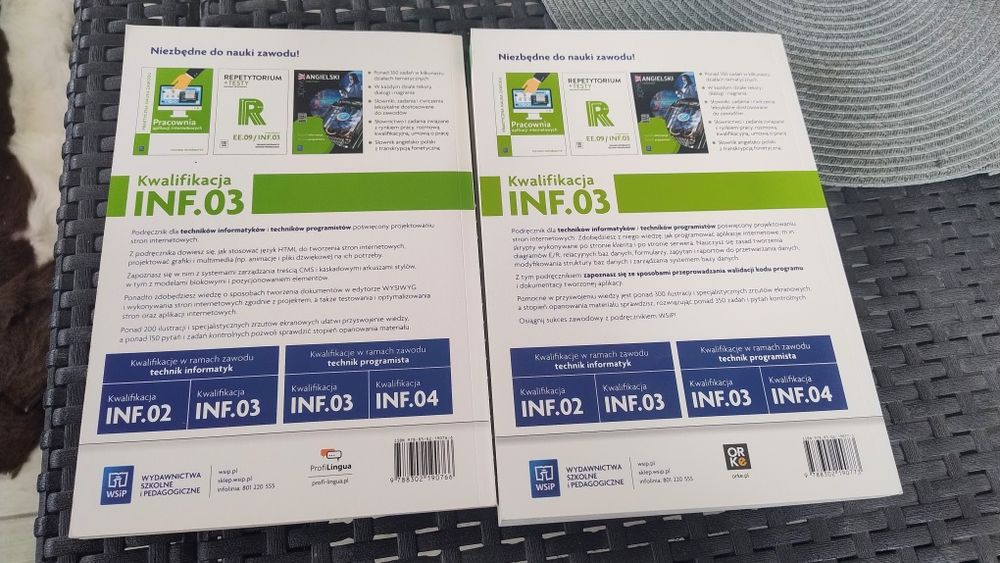 Podręczniki do technikum technik informatyk/programista INF.03 część 1 i 2