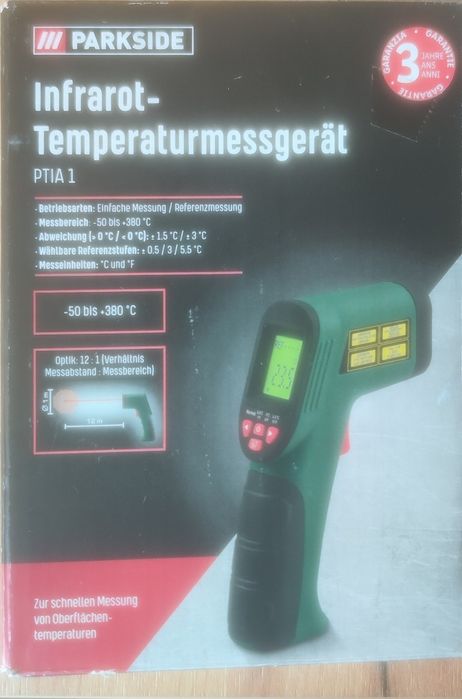 Інфрачервоний термометр PTIA 1 PARKSIDE зелений-чорний M10-990089