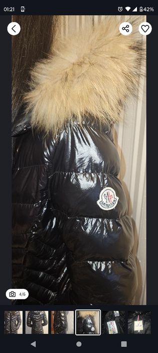 Płaszczyk damski  Moncler z puchem