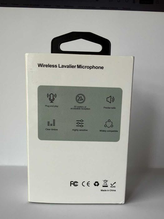 Microfone de Lapela Sem Fios – iPhone e Android