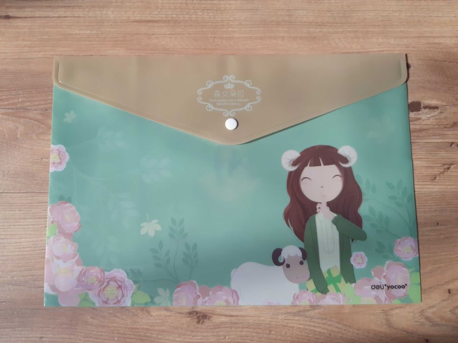 2 x pastelowa teczka plastikowa A4 z zatrzaskiem