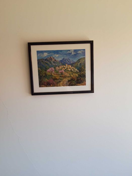 Quadro com desenho paisagista