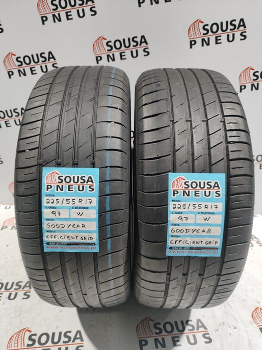2 pneus semi novos 225-55R17 Bridgestone - Oferta da Entrega
