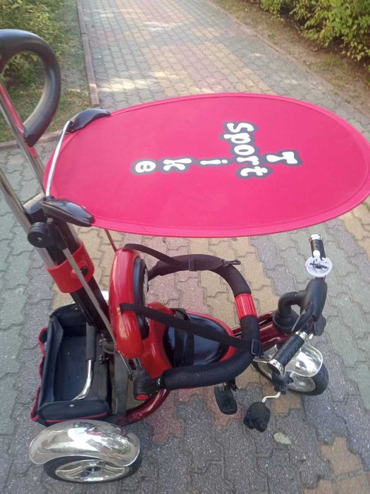 Rowerek trójkołowy z daszkiem, na pedały