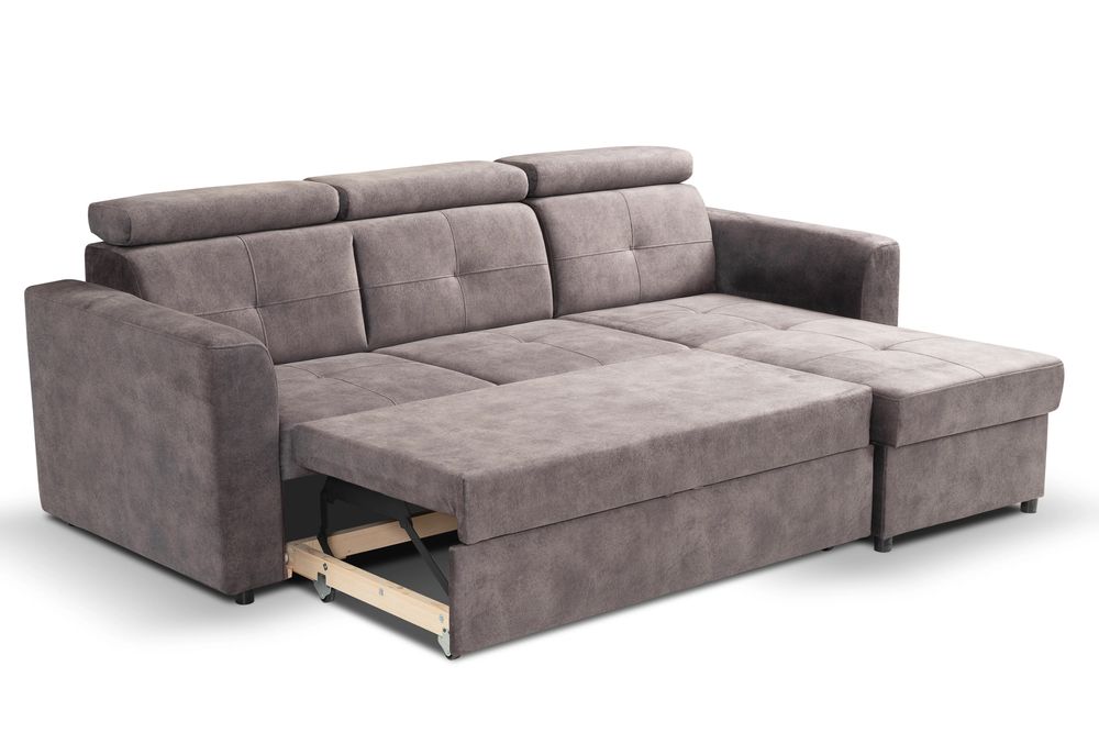 Narożnik POCKET 230x165 - funkcja spania, pojemnik, ruchome zagłówki