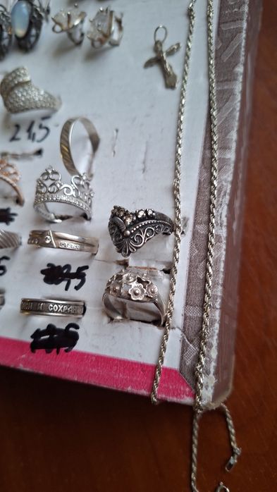 Серебро рюмки кольца  серьги