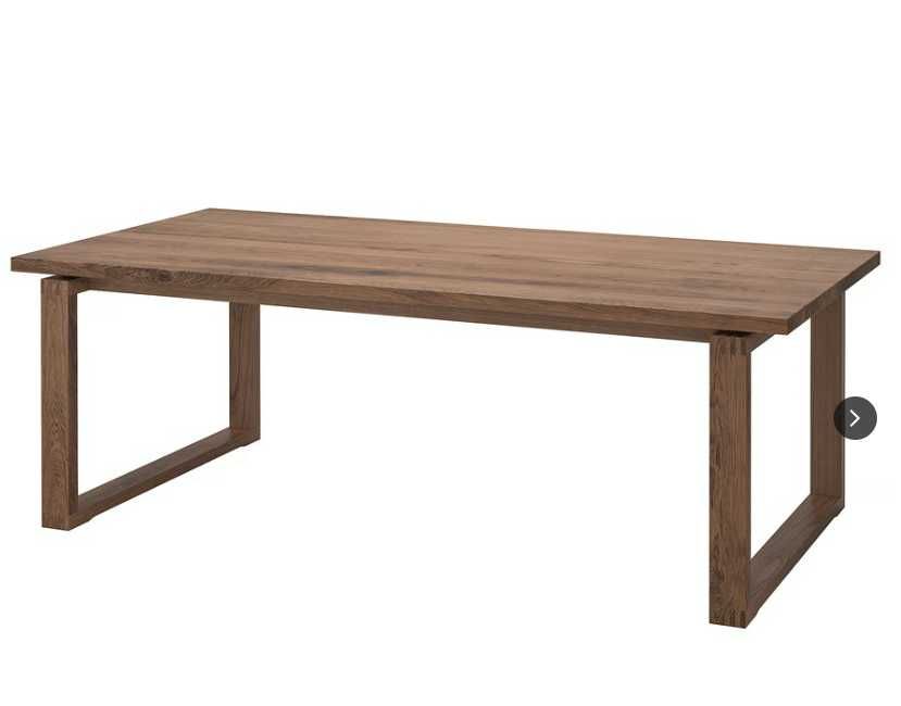 Mesa, chapa de carvalho velatura castanha, 220x100 cm