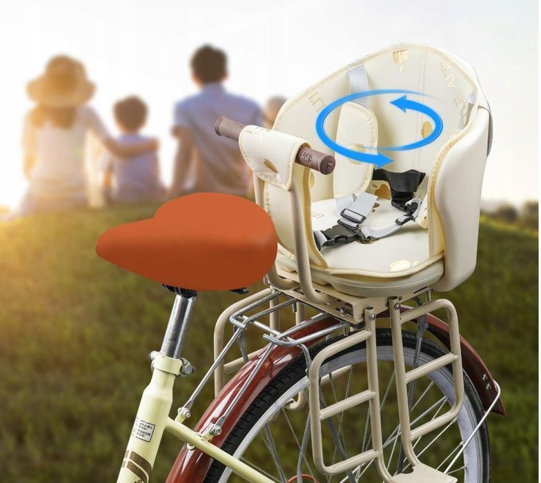 Fotelik Rowerowy Dziecięcy Ousexi Tylny 35X35Cm Regulowany Powystawowy