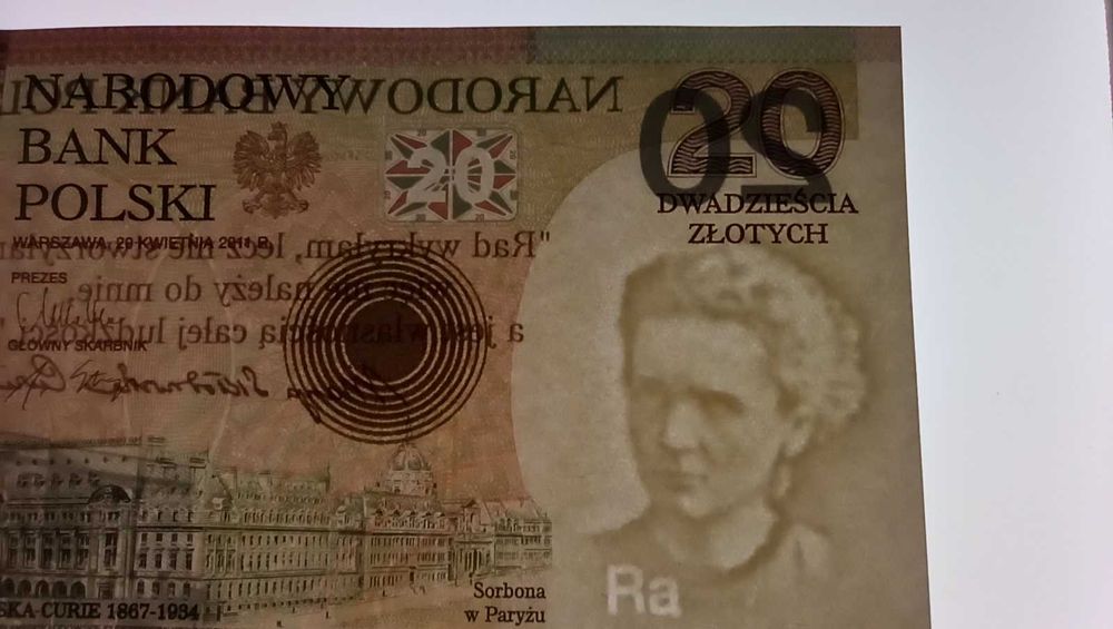 Banknot kolekcjonerski Maria Skłodowska-Curie UNC 6112