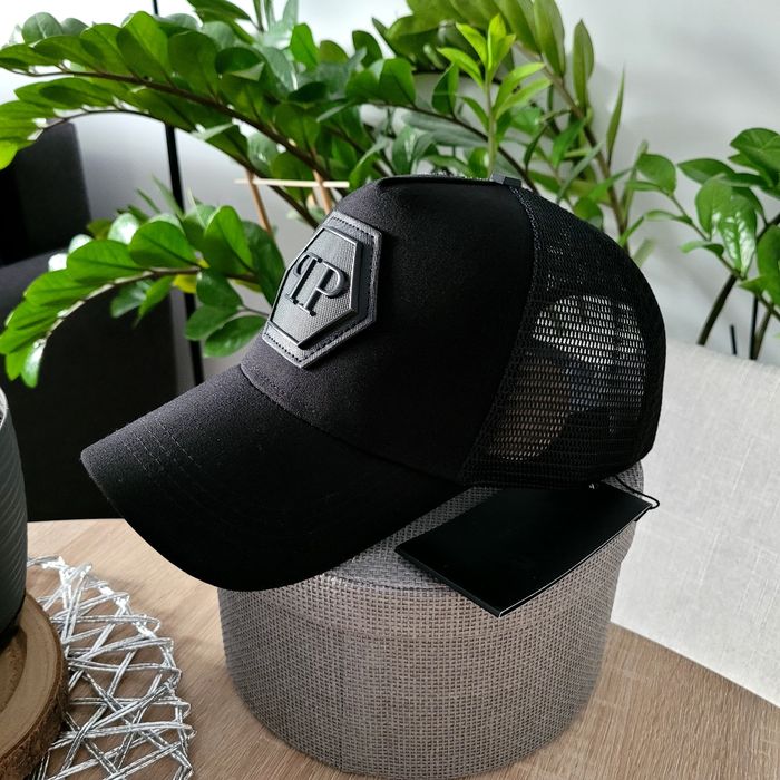 Czapka z daszkiem czarna Philipp Plein.  Czapka z daszkiem czarna  unisex męska  damska Philipp Plein