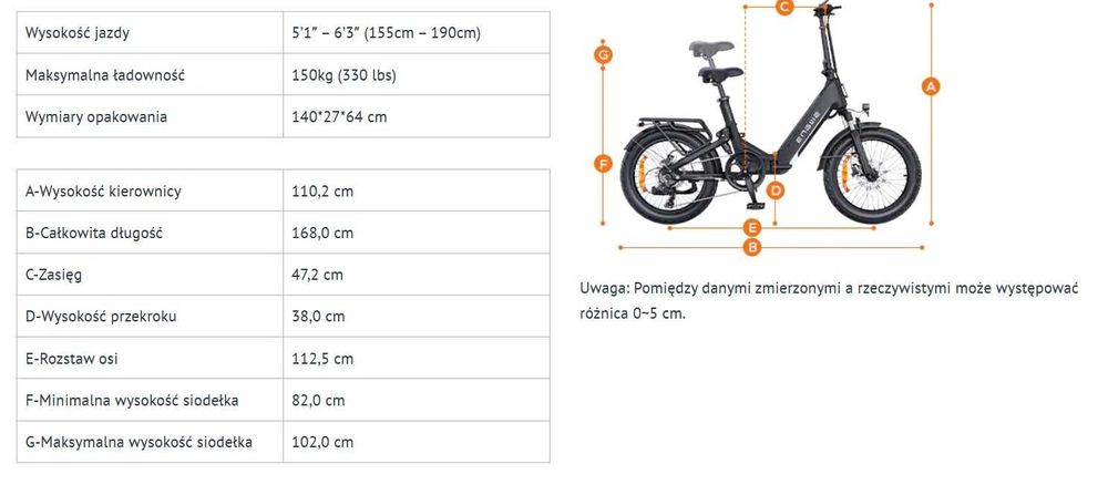 Rower elektryczny Engwe L20 3.0 Boost - pełna amortyzacja, do 135 km
